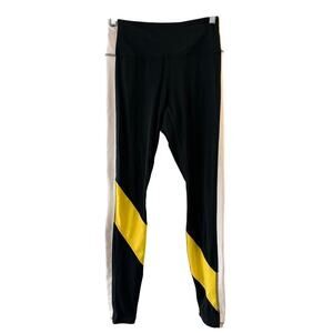 Tory Burch Womens Colorblock Legging Black Green White Activewear Designer Small